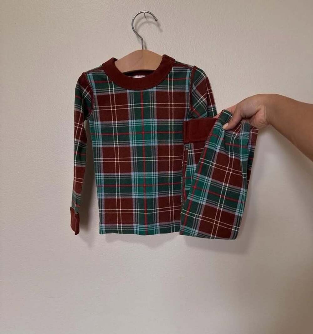 Hanna Andersson Holiday Plaid PJ Set 3T